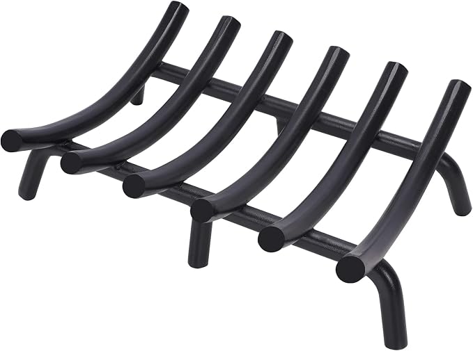 Fireplace Grate 17 Inch Solid Round Steel 3/4" Bar Heavy Duty Firewood Stove by MyFirePlaceDirect