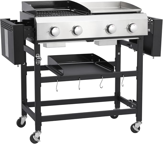 2-Burner Hybrid Grill with Flat Top, 38200 BTU - Image 8
