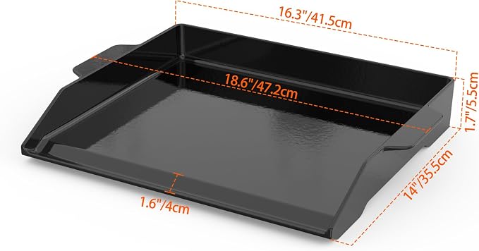 Onlyfire Universal Enamelled Cast Iron Griddle, BBQ Flat Top Griddle - Image 2
