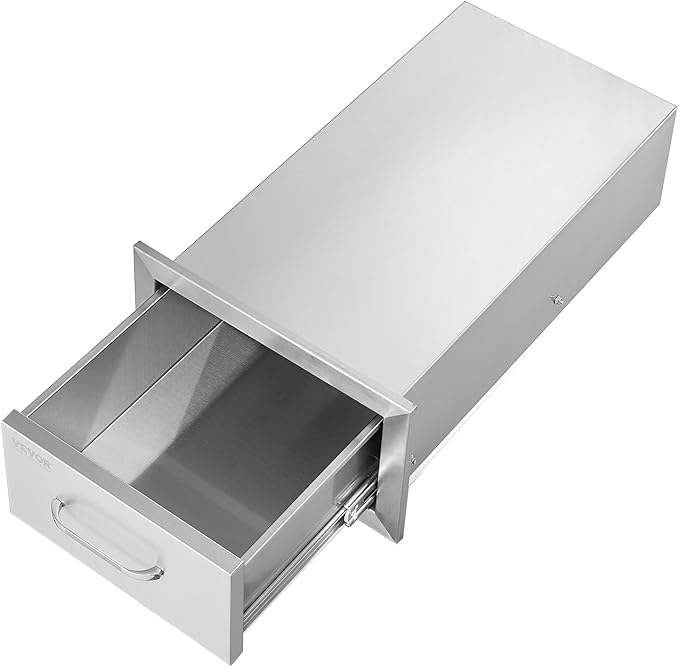 VEVOR 14x8.5 Inch Outdoor Kitchen Drawers Stainless Steel, Flush Mount Double - Image 10