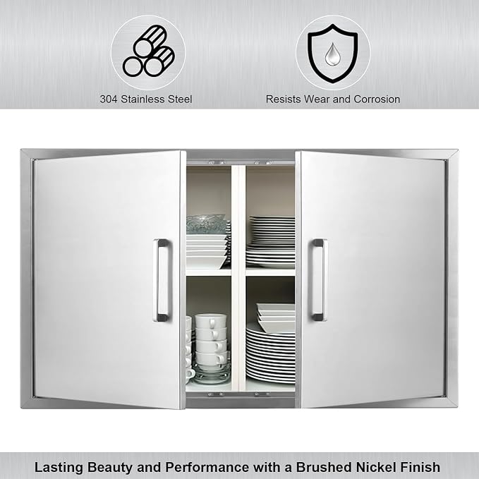 Outdoor Kitchen Door, Stainless Steel BBQ Double Door, Island or Outdoor - Image 5