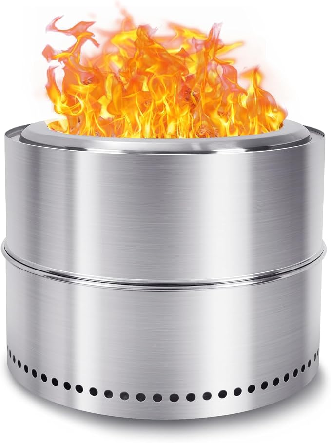 HGD 16 inch Smokeless Firepit, Stainless Steel Fire Pits, Smokeless Fire Pit by HGD