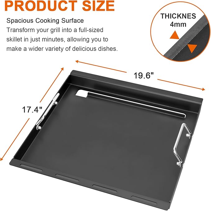 Full-Size Griddle Inserts for Weber Spirit 200 & Spirit II 200 Series Grills - Image 2