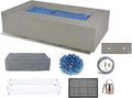Elementi+ | Bundle Meteora Gas Fire Pit Cast Concrete 56" Rectangular Fire Table by AMSFireplaceInc