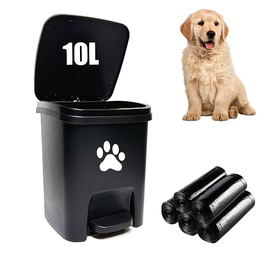 Dog Poop Trash Can Outside, Dog Waste Trash Can - 10L Black by Unknown