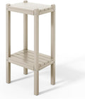 Costaelm Paradise 36"" Outdoor Adirondack HDPE 2-Tier Patio Side Table by Costaelm
