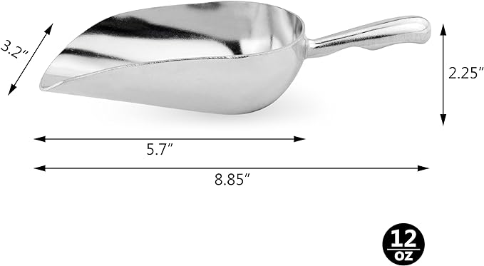 New Star Foodservice 34523 One-Piece Cast Aluminum Round Bottom Bar Ice Flour - Image 2