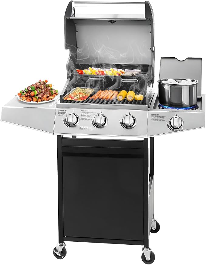 Unovivy 3-Burner Propane Gas BBQ Grill by Unovivy