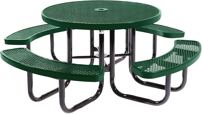 COATEDOUTDOORFURNITURE Heavy-Duty Portable Outdoor Picnic Table by CoatedOutdoorFurniture