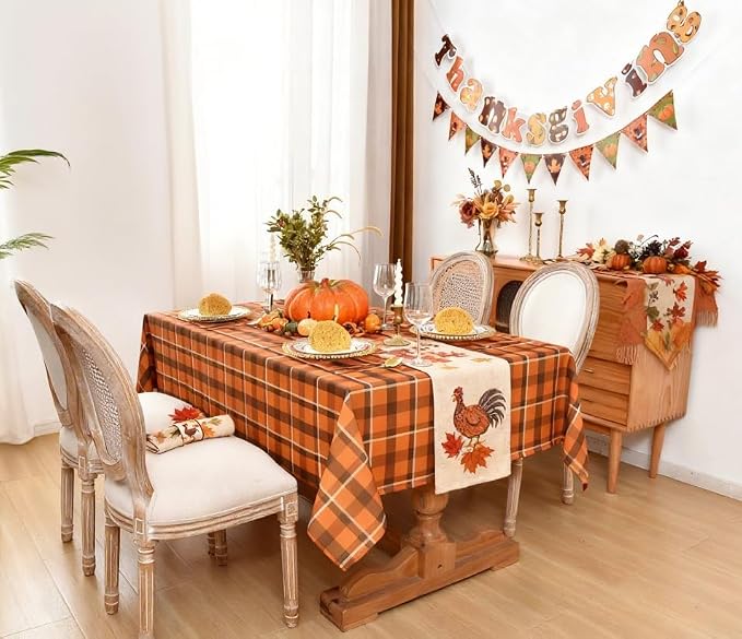 Gingham Plaid Tablecloth - Image 4