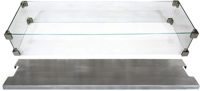 Elementi Granville 60 in Rectangular Concrete Propane Fire Pit Table + 42 in - Image 4