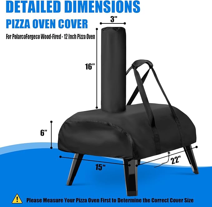 Pizza Oven Cover, for Aidpiza 12" Wood Fired Pizza Ovens for Polarco Forgeco - Image 2