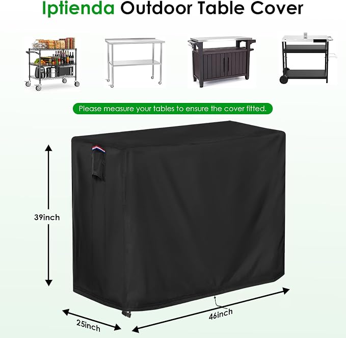 Outdoor Grill Table Cover for Royal Gourmet PC3404S Rolling Dining Table - Image 2