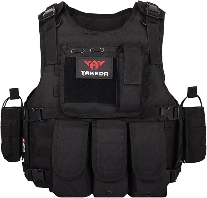 YAKEDA Adjustable Tactical Airsoft Training Vest | Camping, Gift by vAv+YAKEDA