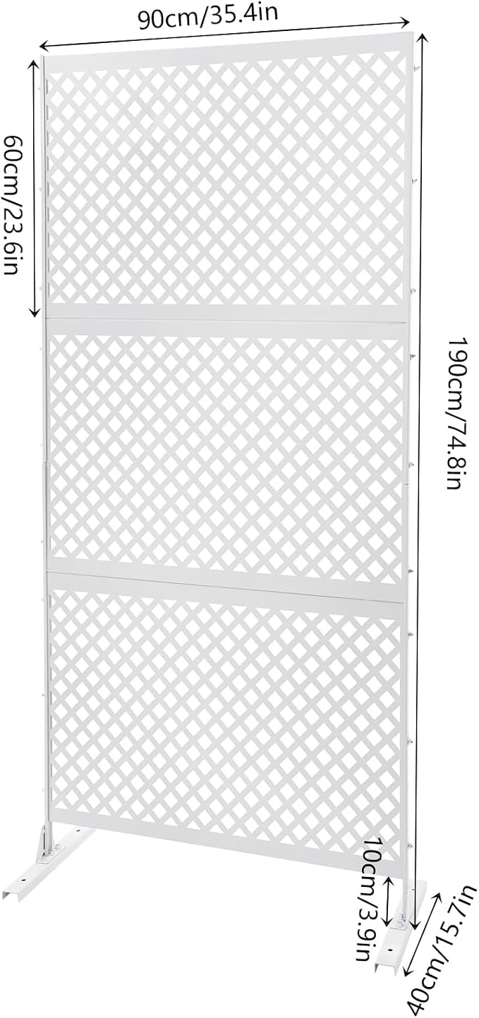 75" H×35" W Decorative Outdoor Privacy Screen - Image 2