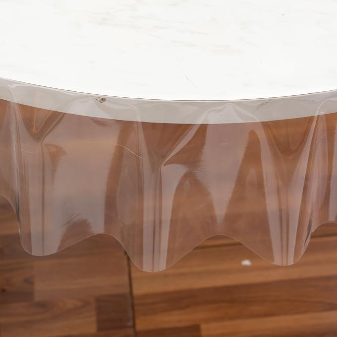 Clear Plastic Tablecloth Protector Round 70inch Diameter Waterproof Oilproof - Image 8