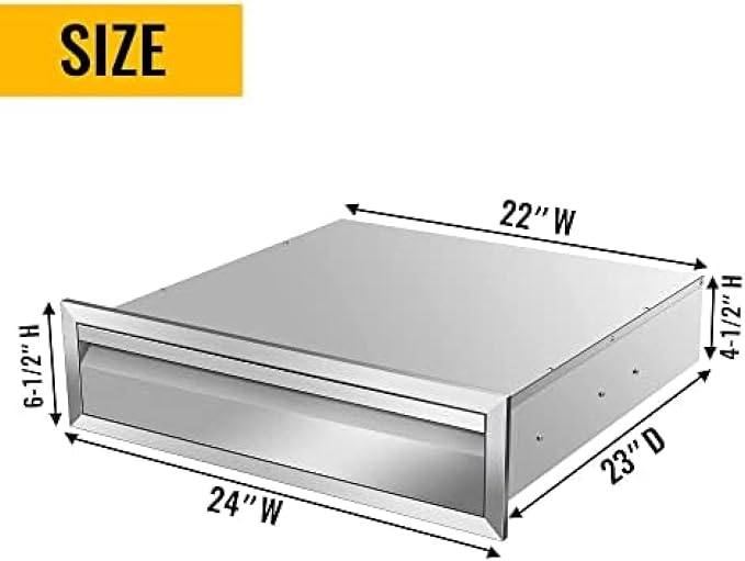 Outdoor Kitchen Drawers, Flush Mount Triple Access BBQ Drawers - Image 2