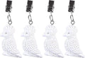 TwoFish Home Set of 4 White Macaw Tablecloth Weights Clips Handicraft White by TwoFishHomeFashionLLC
