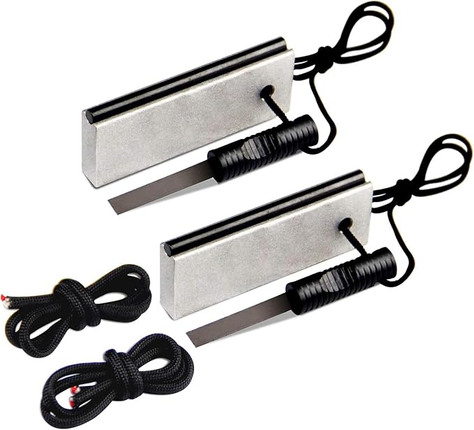 AOFAR Magnesium Fire Starter AF-374 Waterproof Fire Steel Pouch by AOFAR