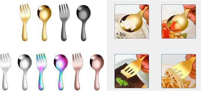 2 Pcs Portable Fork Spoon Tableware Portable Spoon and Fork Set Cutlery - Image 2