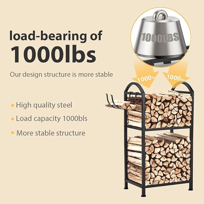 Firewood Rack Outdoor and Indoor, Fire wood Storage Racks - Image 5