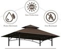 Canopy Replacement Top for BBQ Gazebo, Polyester, Waterproof, Brown