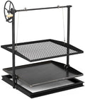 TITAN GREAT OUTDOORS Ash & Ember Adjustable Campfire Asado Grate and Griddle by TitanGreatOutdoors