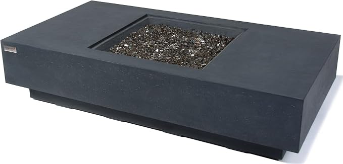 Elementi+ | Monte Carlo Gas Fire Pit Cast Concrete 60" Rectangular Fire Table - Image 3