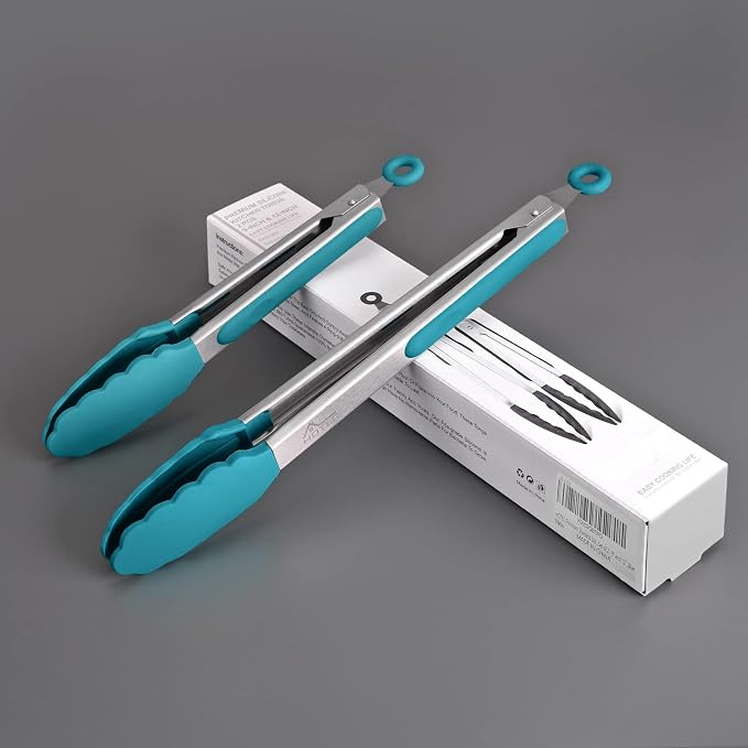 HOTEC Premium Stainless Steel Locking Kitchen Tongs - Image 7