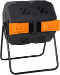 FDW Outdoor Compost Bin, 43 Gallon Dual Chamber Tumbling Composting Bin by FDW