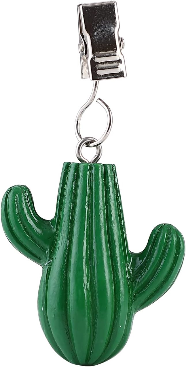 TwoFish Home Set of 4 New Green Cactus Tablecloth Weights Clips Handicraft New - Image 5