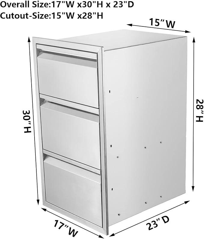 Outdoor Kitchen Double Drawer w/Paper Towel Holder Combo Works - Image 2