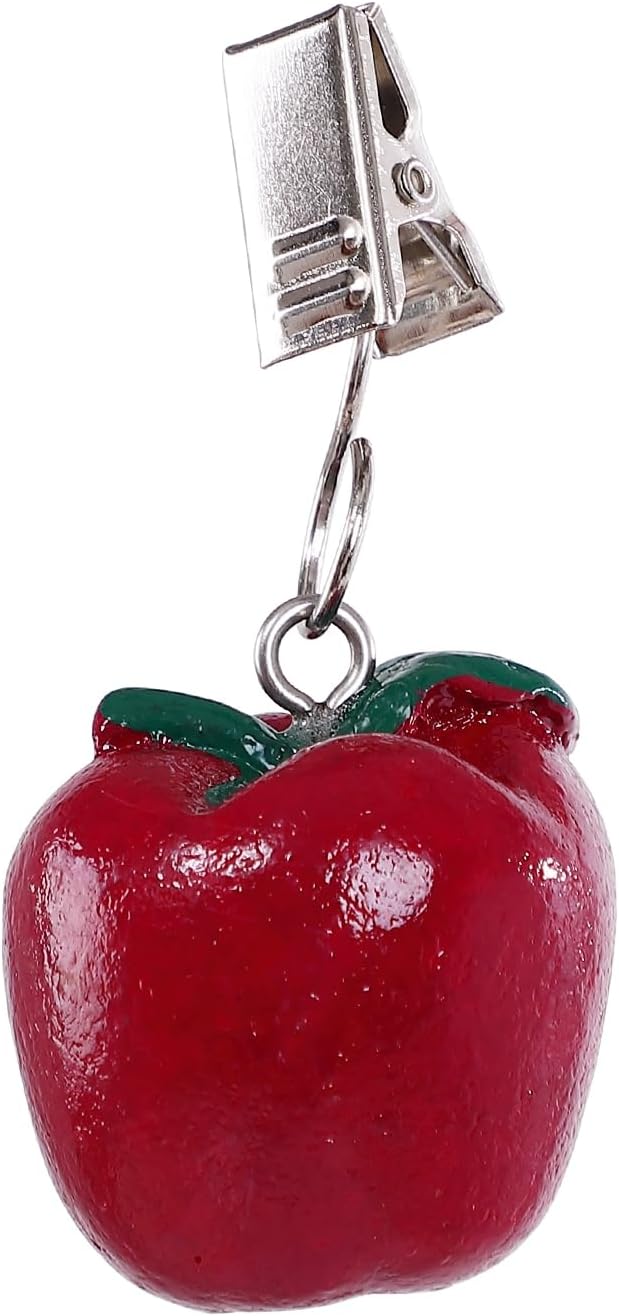 TwoFish Home Set of 4 Resin Red Apple Tablecloth Weights Clips Handicraft Red - Image 7
