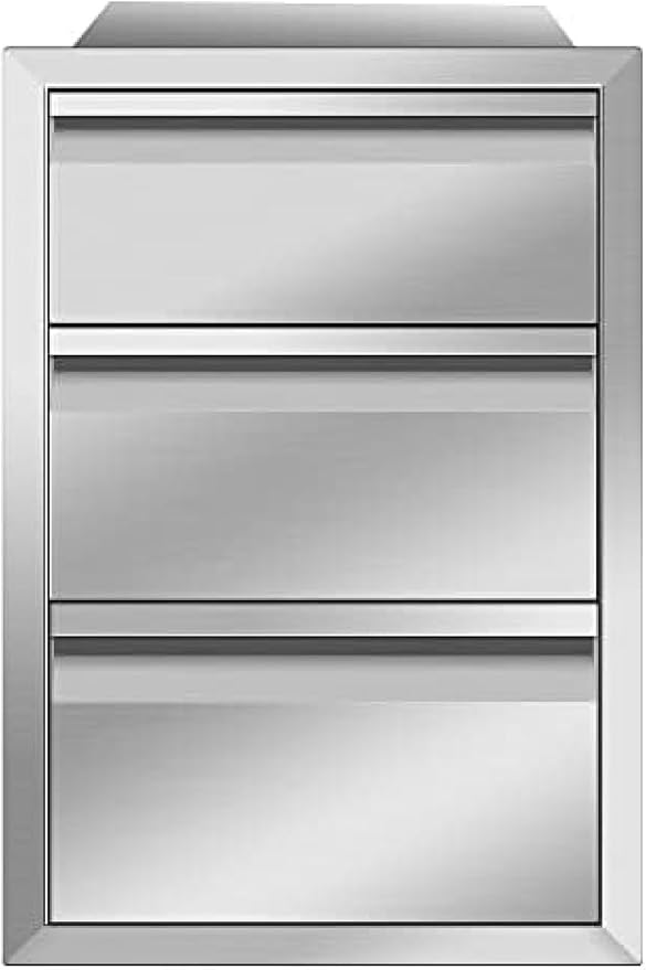 Outdoor Kitchen Drawers, Box Frame Style Flush Mount BBQ Drawer w/Stainless - Image 3