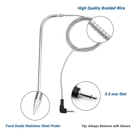 Stanbroil Meat Probe for Pit Boss Pellet Grills/Smokers, 3.5mm Plug Thermometer - Image 4