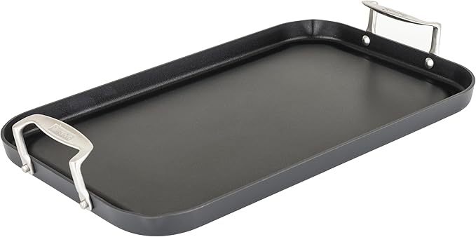 Griddle 19 x 11 Inch Double Burner Flat Top, Nonstick Hard Anodized