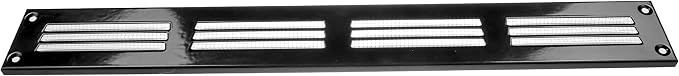 Repa Market Air Vent Cover 16x2 Inch Black Galvanized Steel Louvered Grill Cover - Image 9