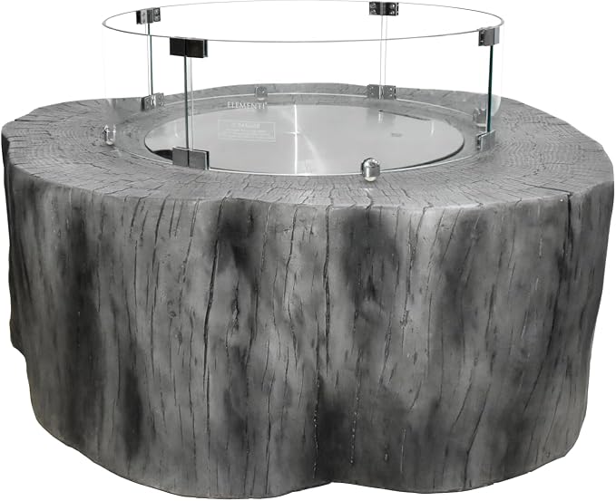 Elementi | Bundle Manchester Gas Fire Pit Cast Concrete Semi-Round Fire Table - Image 8