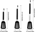 Tongs with Locking Ring, Stainless Steel and Silicone, Black, 12 Inch