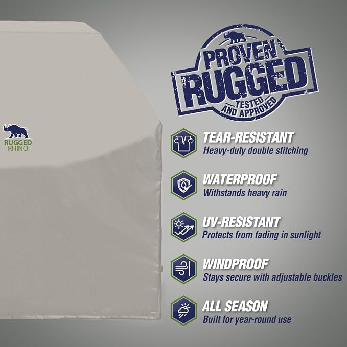 RUGGED RHINO 64 Inch Heavy Duty Grill Cover - Image 2