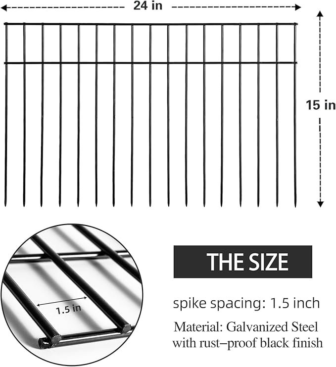 Adavin Animal Barrier Fence, 5 Pack 24 in X 15 in Dog Digging Fence Barrier - Image 3