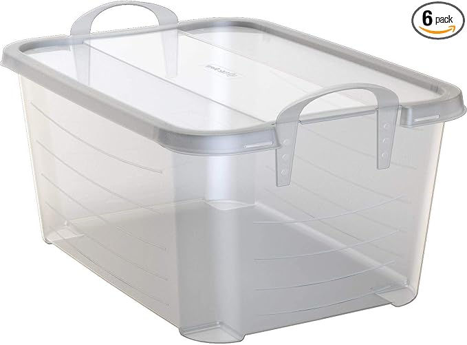 Life Story 6 Pack Light Duty Stackable Storage Bin, 55 Quart Home Organizer by LifeStory
