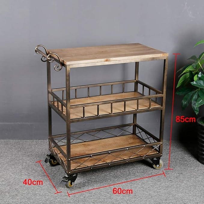 Bar Serving Cart for Hotel Business Restaurant Serving Cart Catering Storage - Image 5