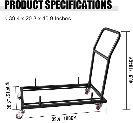 Drywall Cart, Drywall Sheet Carts, Heavy Duty Plasterboard Trolley W/Four 5" - Image 2