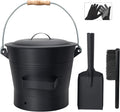 BRIAN & DANY Ash Bucket with Lid, 2.6 Gallon Fireplace Ash Bucket with Shovel by BRIANDANY
