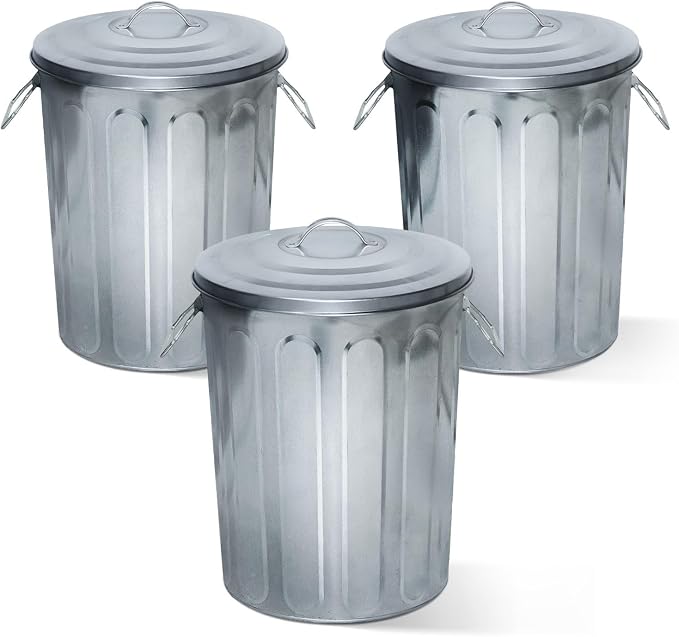 Plexon 5 Gallon Small Metal Trash Can by Plexon