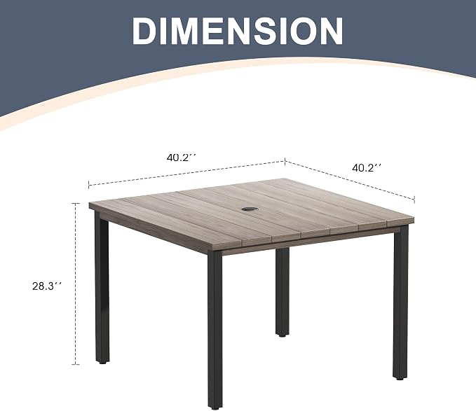 VICLLAX Outdoor Patio Dining Table - Image 3