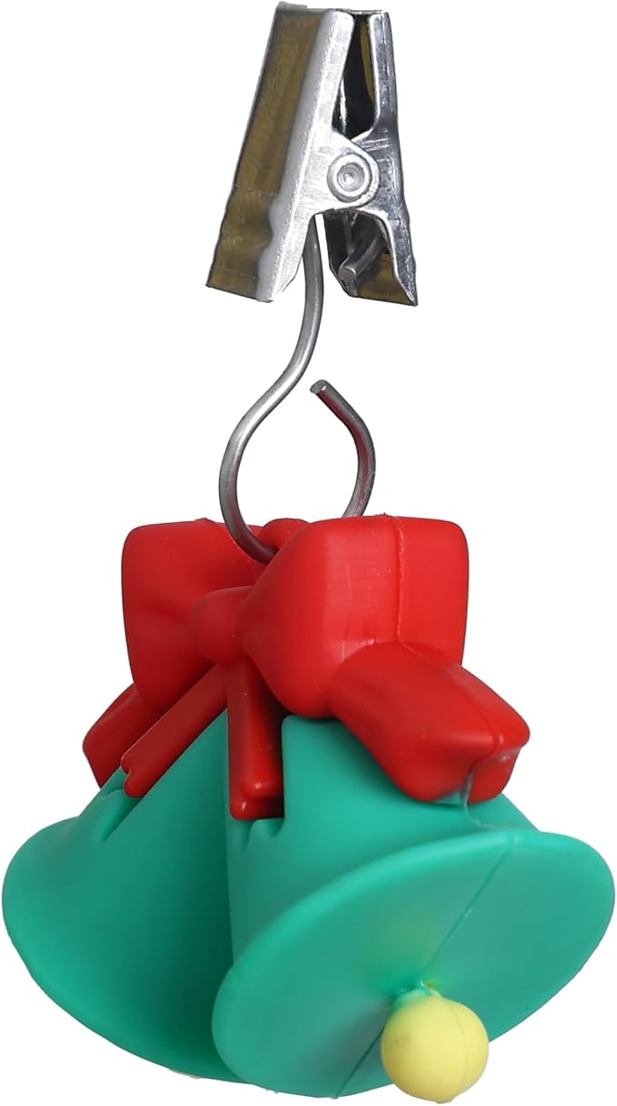 TwoFish Home Set of 4 Xmas Bell Tablecloth Weights Clips Handicraft Xmas Bell - Image 6