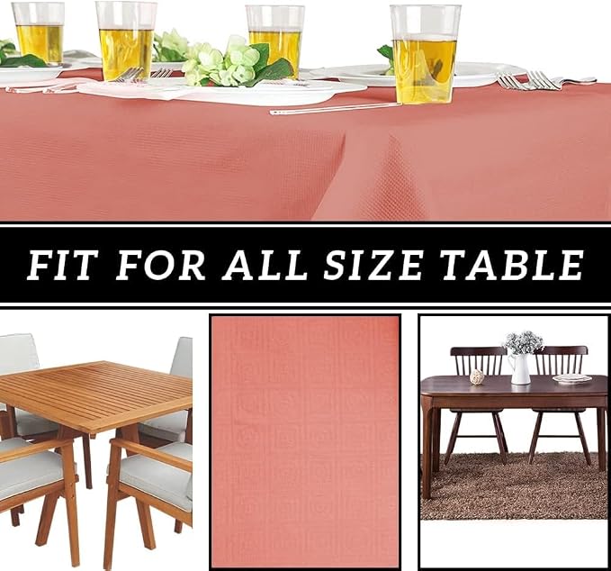 PARTY BARGAINS 54" X 108" Paper & Plastic Table Covers, 10 Pack - Image 5