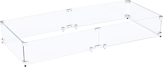 Celestial 41.25" x 17" x 6" Wind Guard, fits Celestial 36” x 12” Fire Pit by CelestialFireGlass